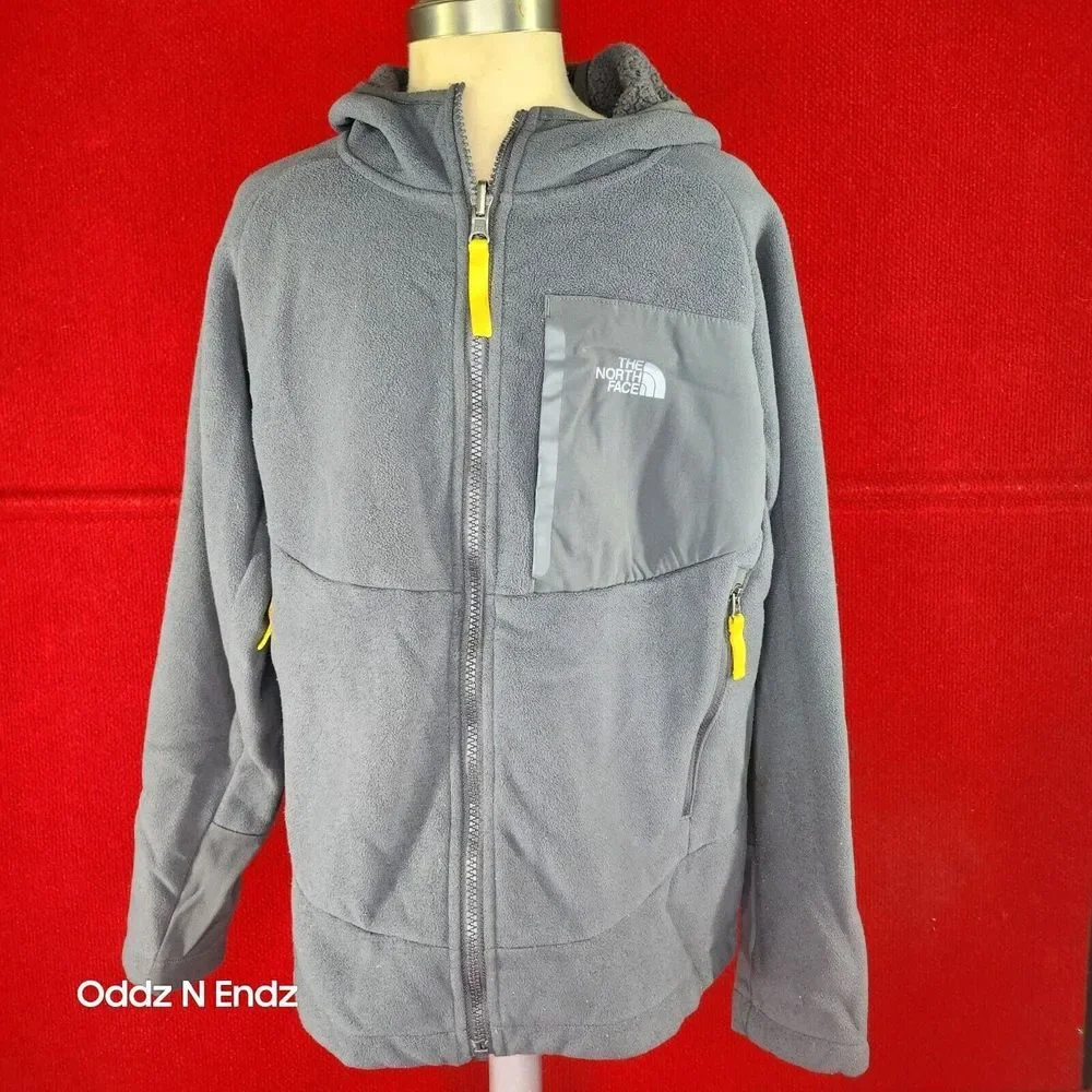 The North Face Boys Grey Fleece Hooded Jacket M‎ (10/12)